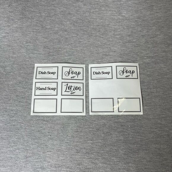 Bathroom Hand & Dish Soap Label Stickers Sheets 2 PCS. Set - Picture 1 of 5